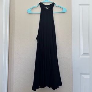 Kimchi Blue Black Tropi Mock Neck Mini Dress